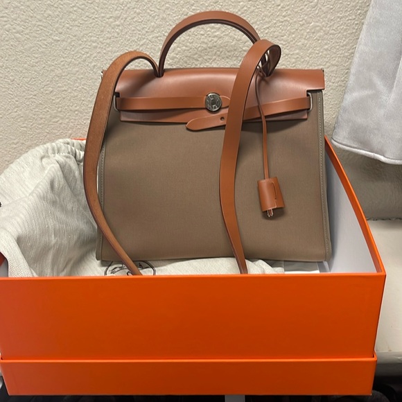 Hermès Herbag taupe - Picture 1 of 16